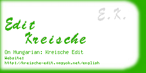 edit kreische business card